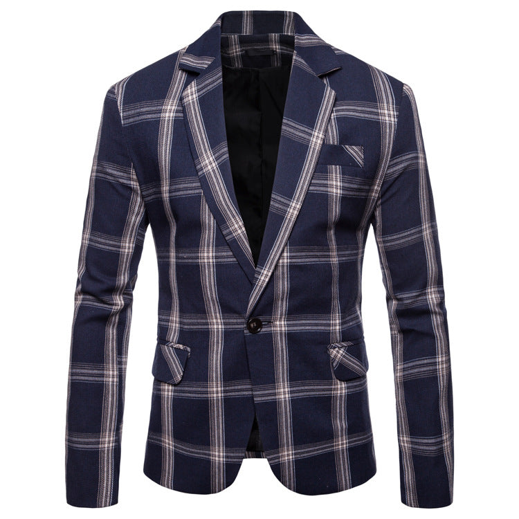 Casual Plaid Dress Coat