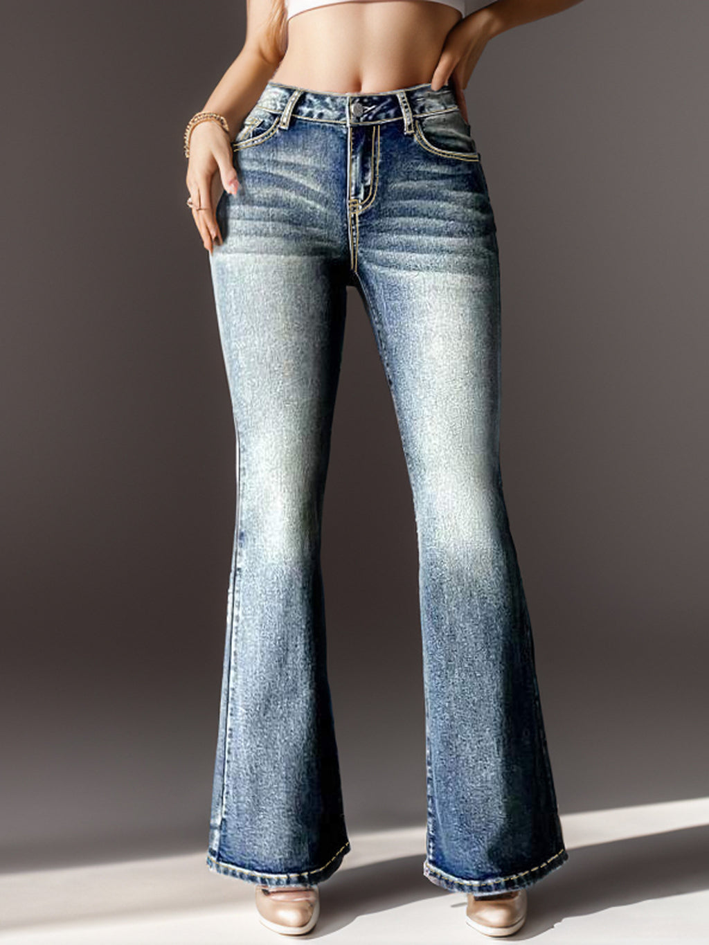 Women's Vintage Jeans High Pockets