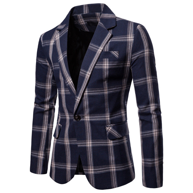 Casual Plaid Dress Coat
