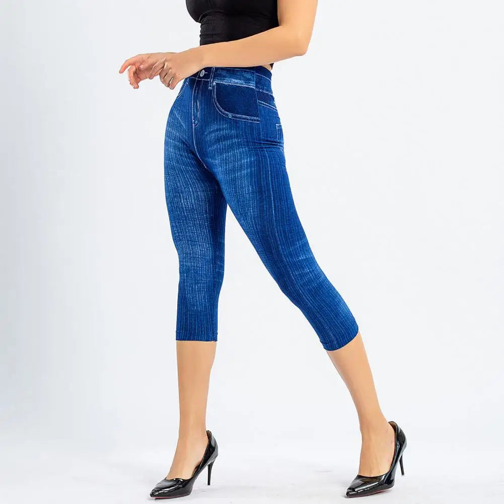 Women Denim Yoga Leggings