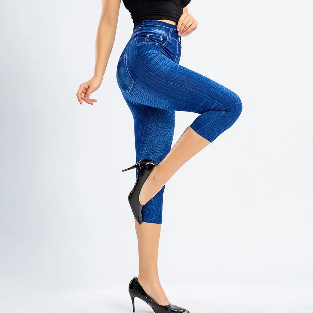 Women Denim Yoga Leggings