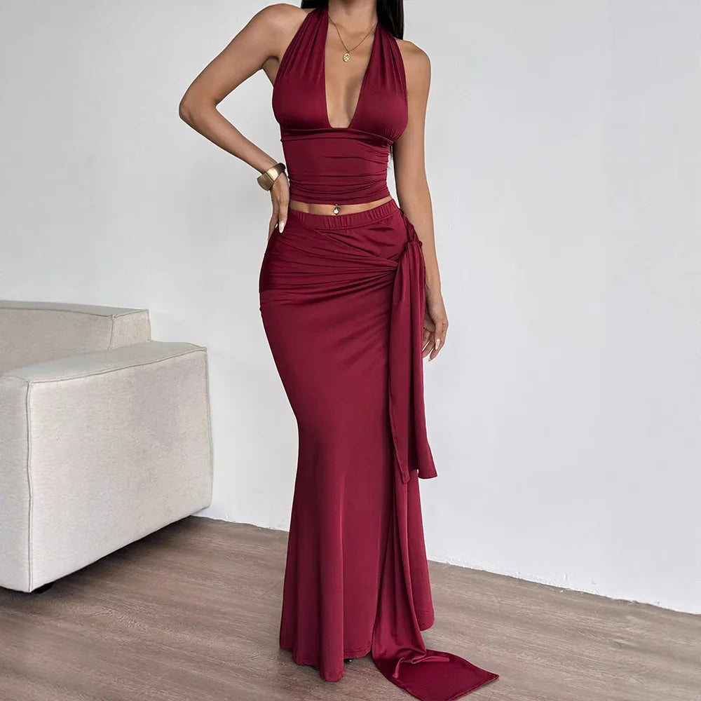 Crossbody Strap Design Bodycon Dress for Women