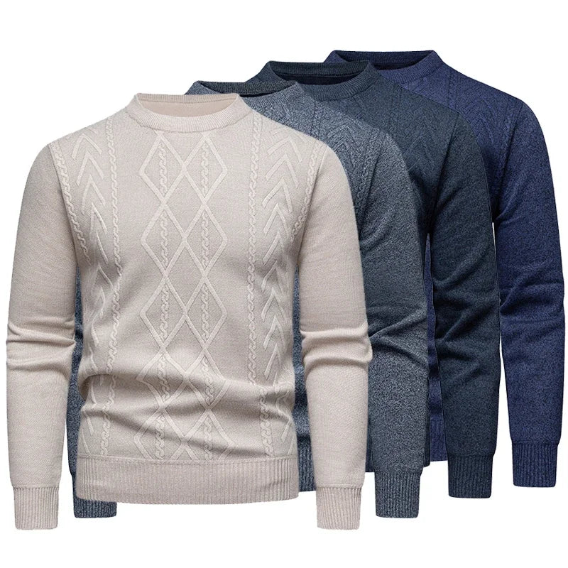 Men's Casual Sweater round Neck Long Sleeve