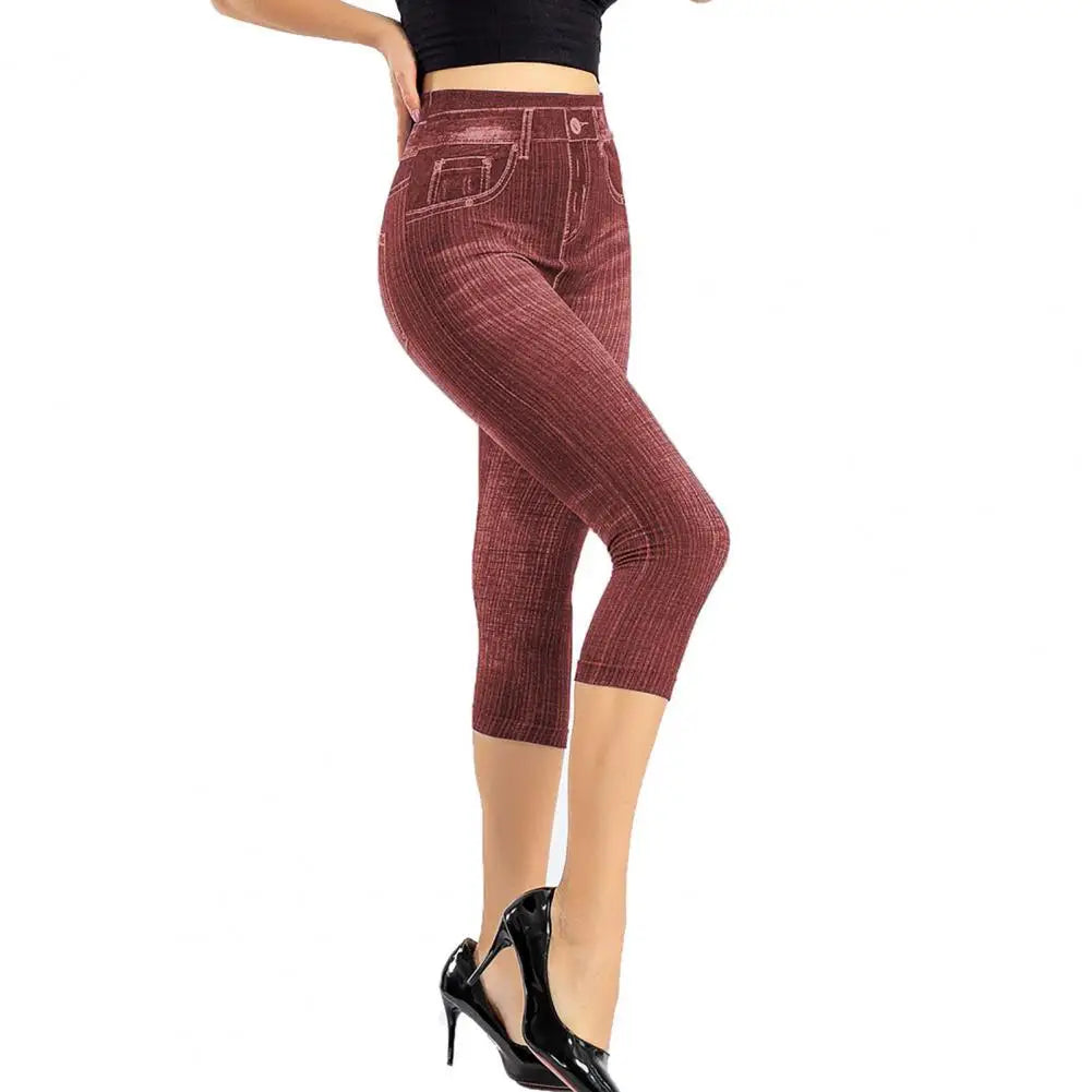 Women Denim Yoga Leggings