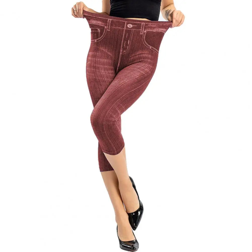 Women Denim Yoga Leggings