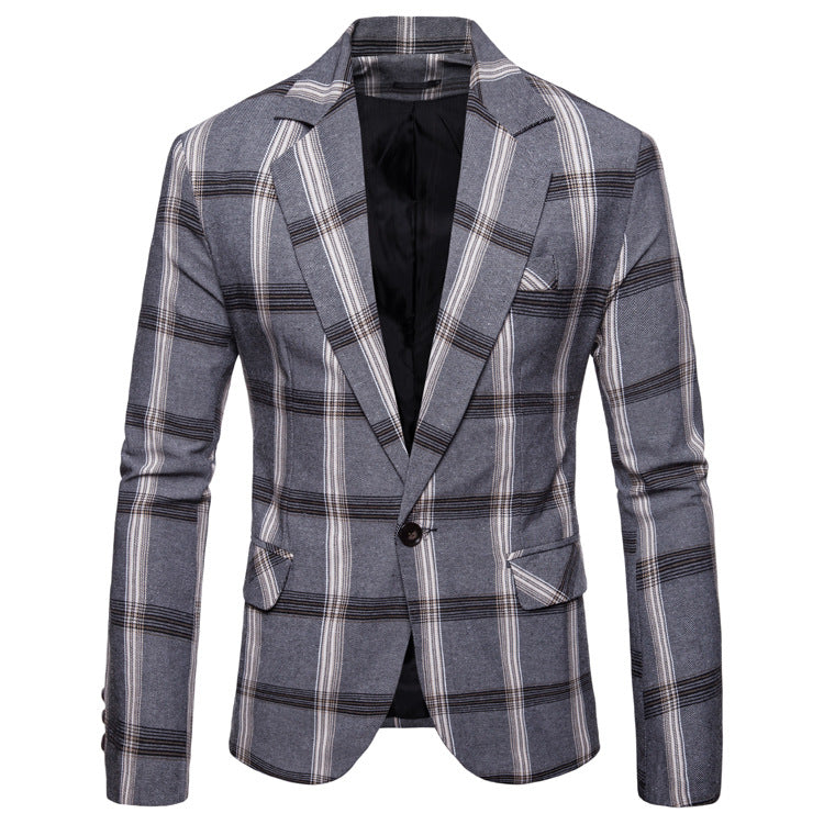 Casual Plaid Dress Coat