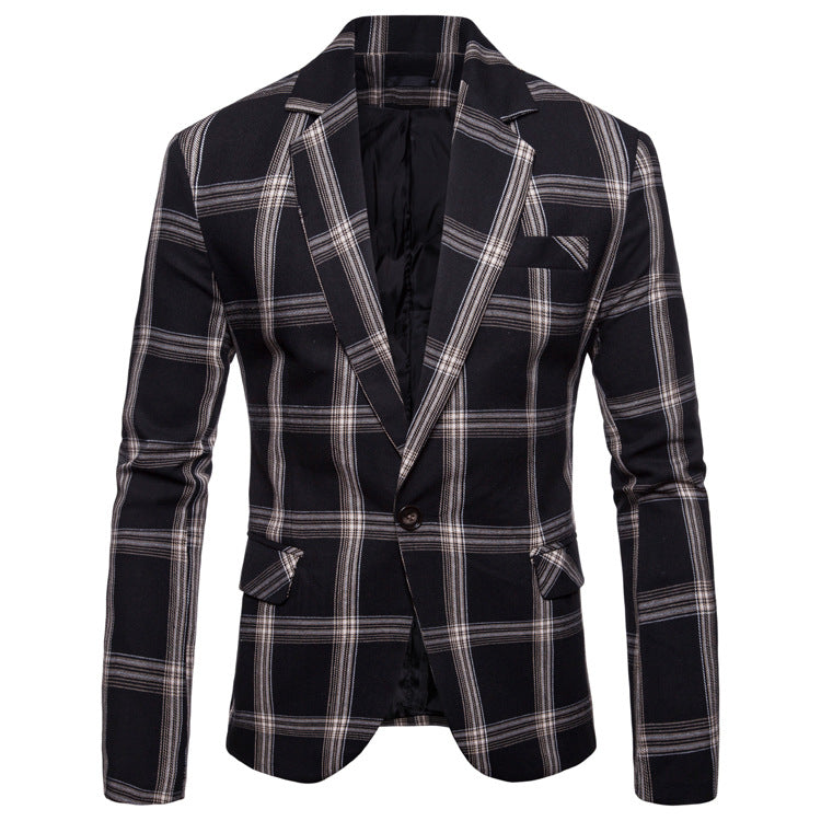 Casual Plaid Dress Coat