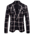 Casual Plaid Dress Coat
