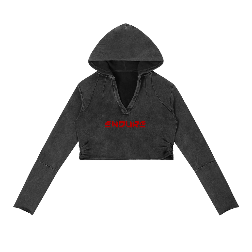 Vintage Washed Raw Edge Hoodie
