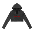 Vintage Washed Raw Edge Hoodie