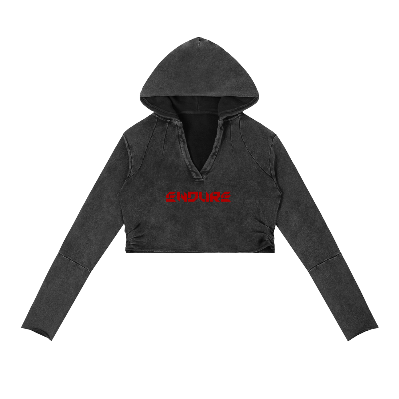 Vintage Washed Raw Edge Hoodie