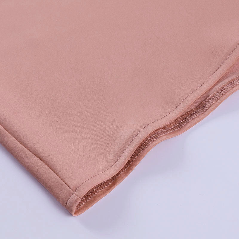 Satin Dress V Neck
